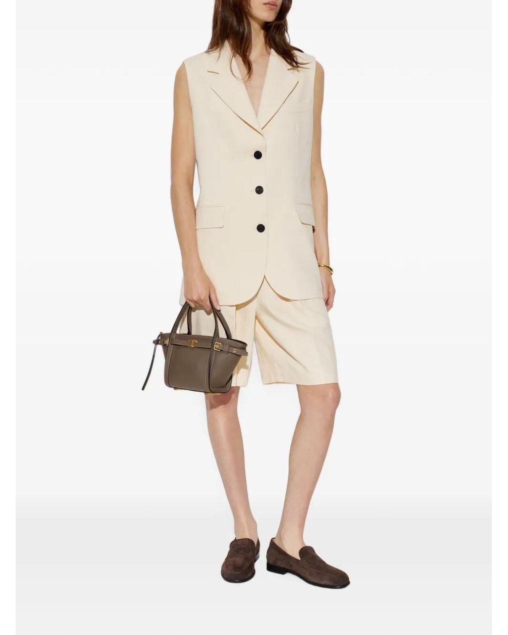 Tod's White Leather Loafers