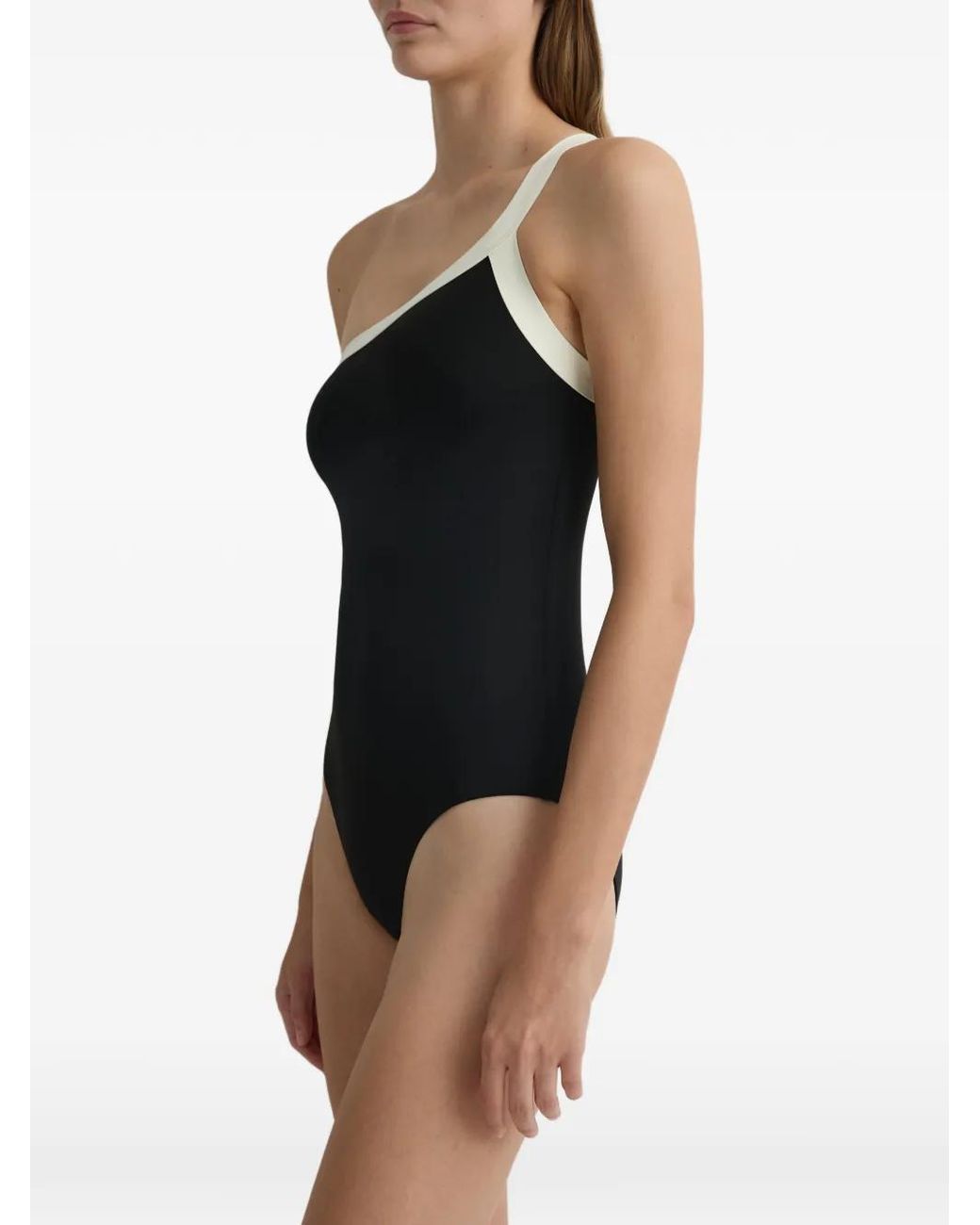 Bondi Born Black Maillot De Bain Nicky À Une Épaule