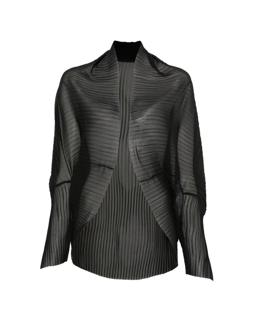 Max Mara Black Vesuvio Pleated Shrug