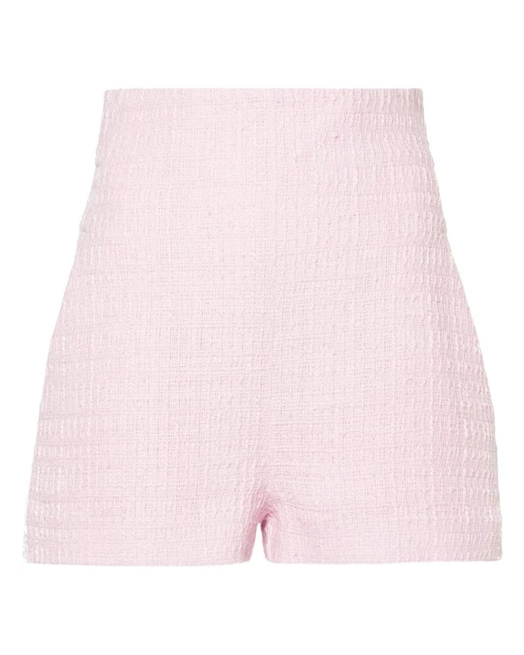 ALESSANDRO VIGILANTE Pink Bouclé Mini Shorts