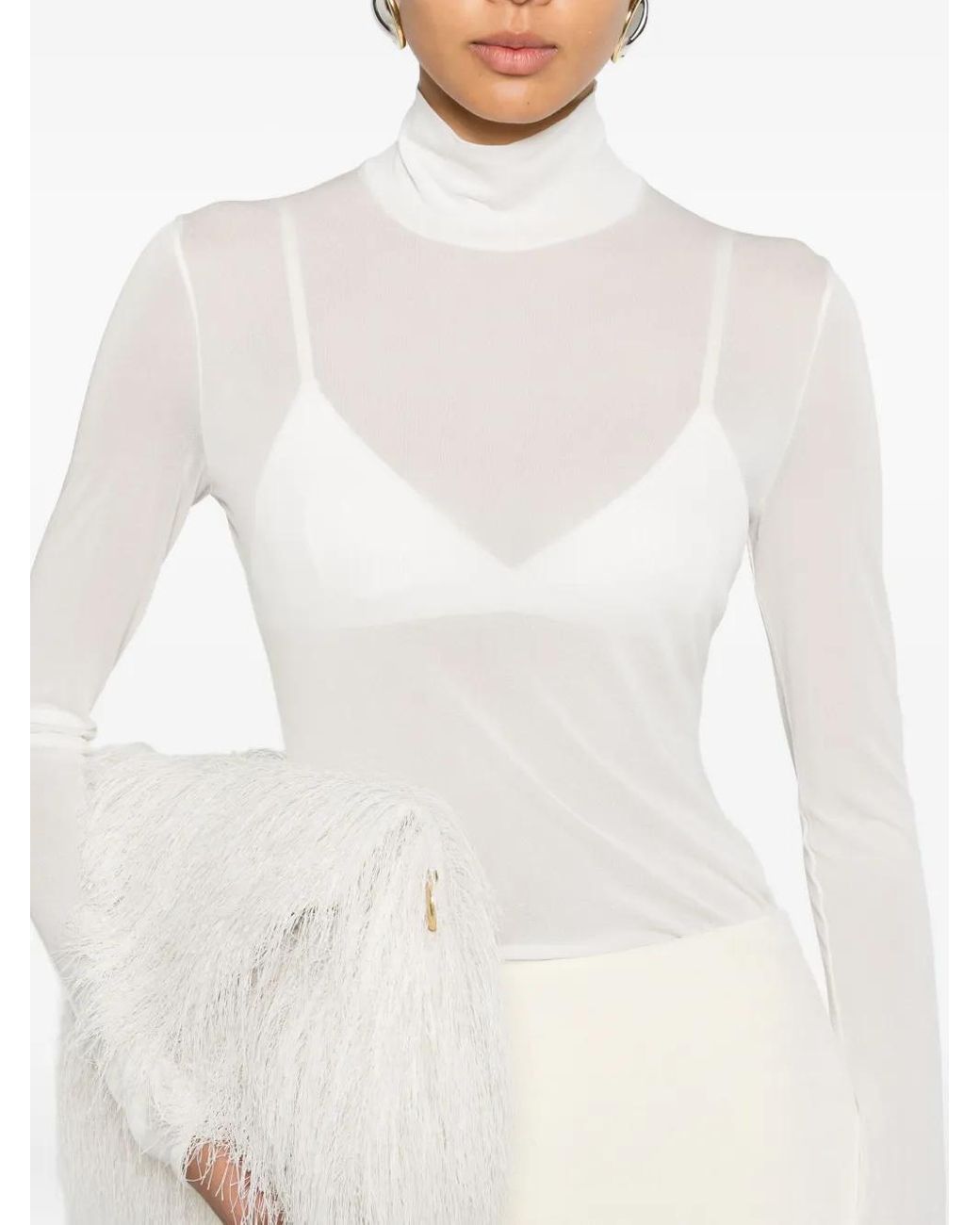 Jil Sander Top Met Col in het White