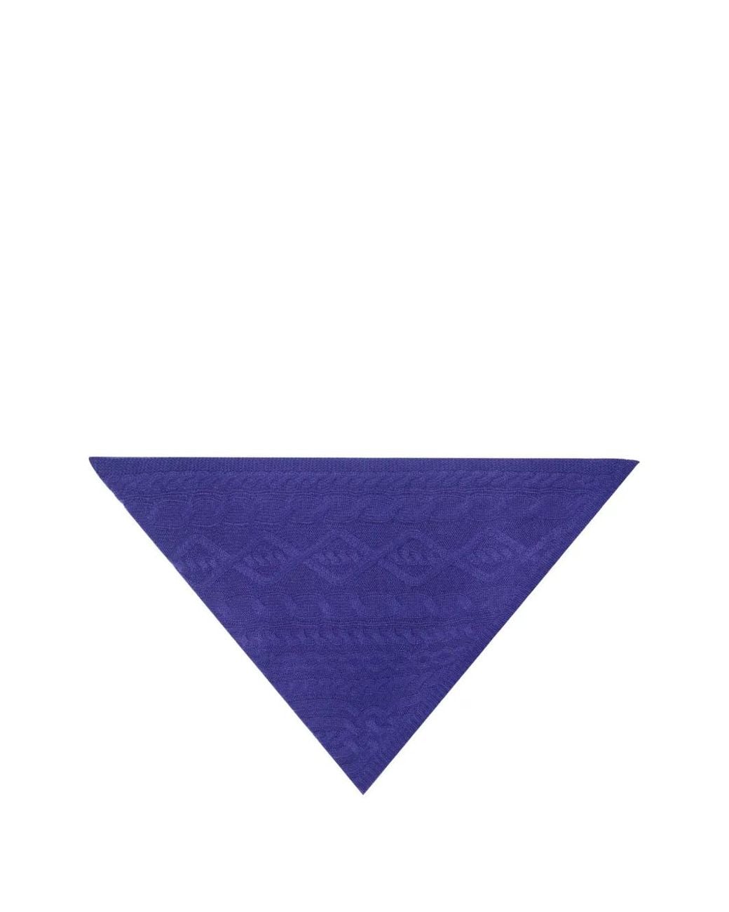 Bompard Purple Sacha Cable-Knit Triangle Scarf