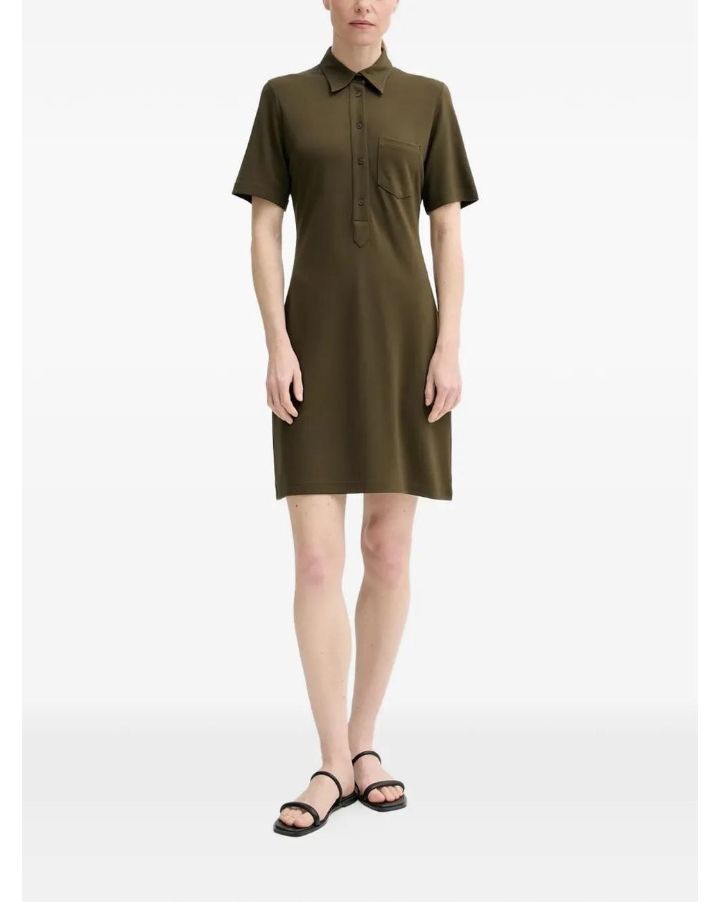 Filippa K Green Buttoned Pocket Dress