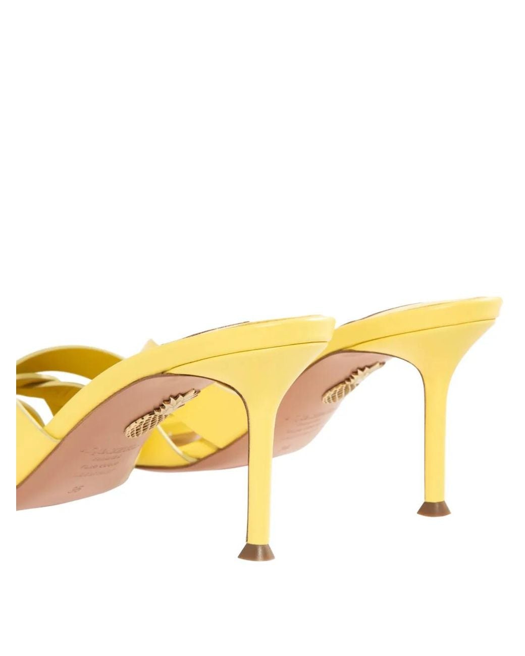 Aquazzura Metallic Copacabana Mules 75