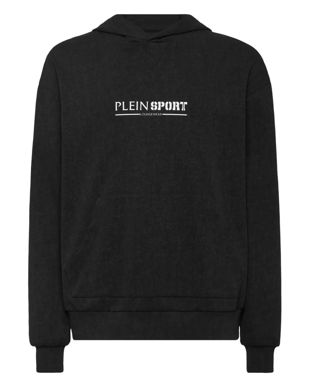 Philipp Plein Black Cotton Hoodie for men