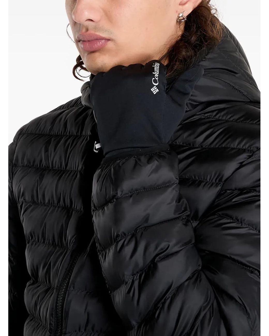 Columbia Black Logo-Print Gloves for men
