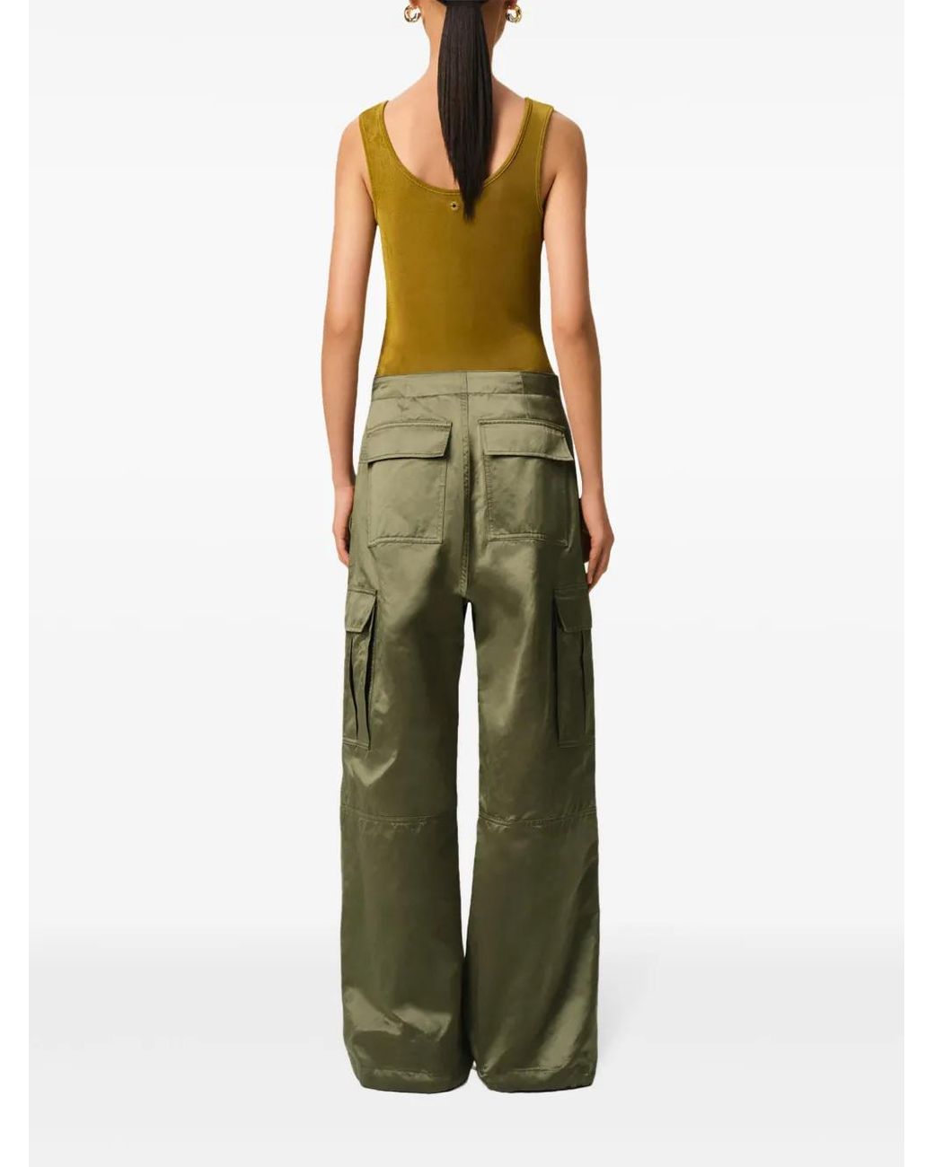 AMI Green Zipped Cargo Pants