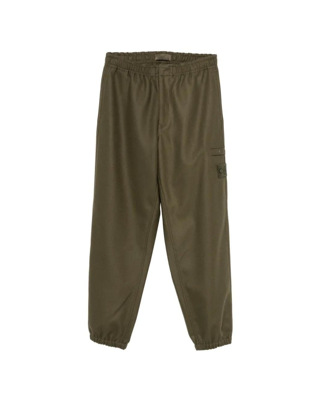 Stone Island Green Logo-Patch Track Pants for men