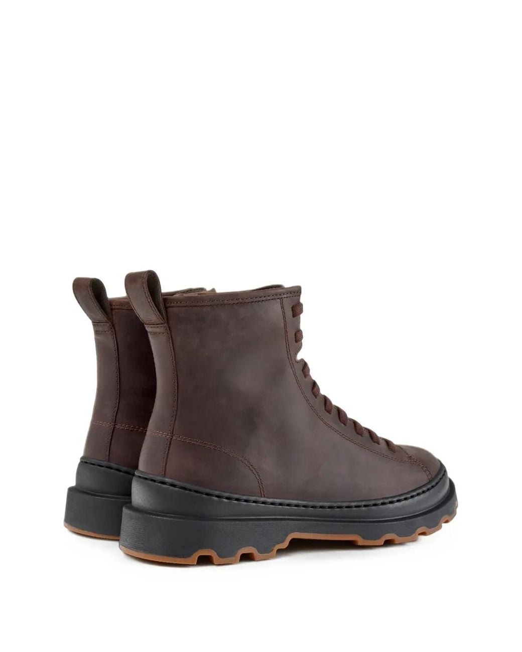 Camper Brown Brutus+ Lace-Up Ankle Boots
