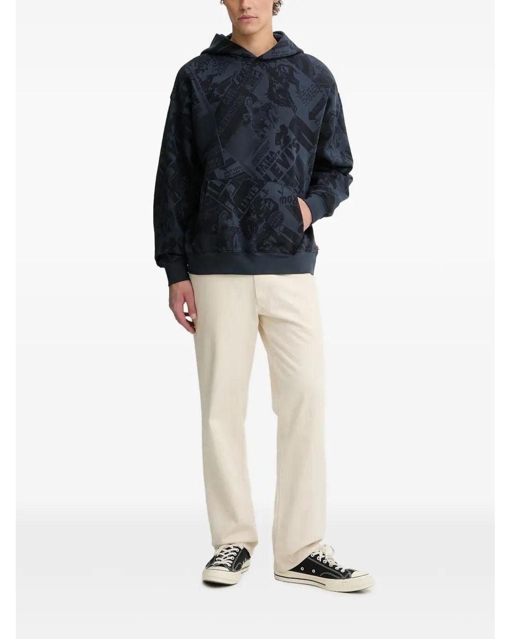 Levi's Blue Sunset Printed Hoodie for men