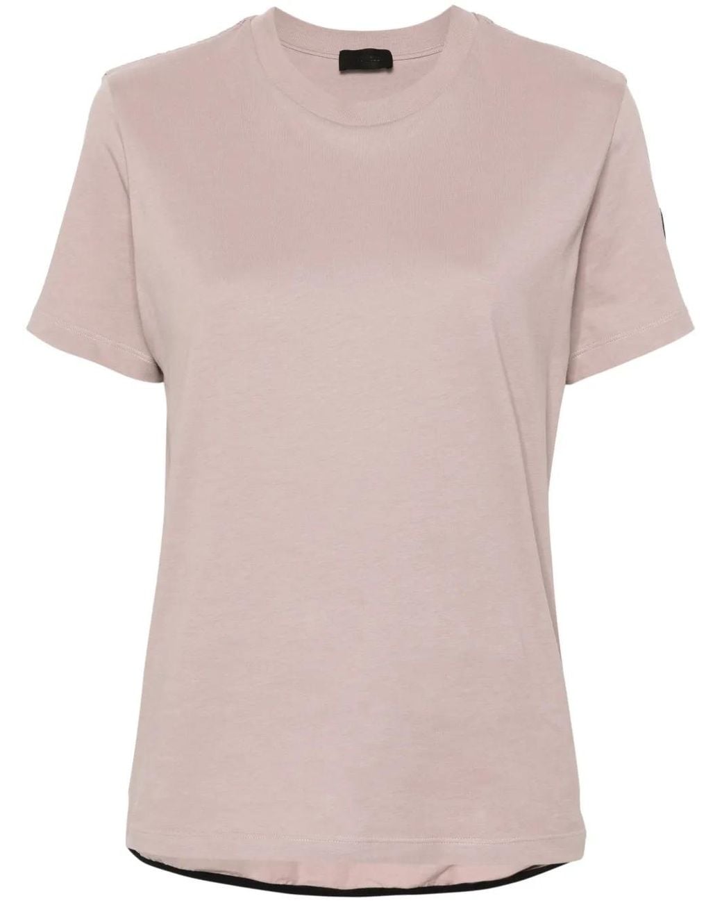 Moncler Pink Logo-Appliqué T-Shirt