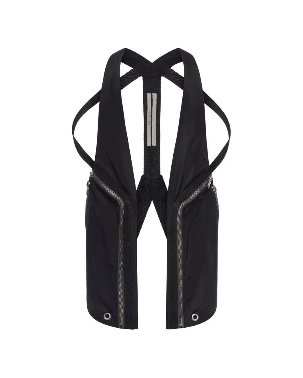 Rick Owens Blue Vest With Zip Pockets for men