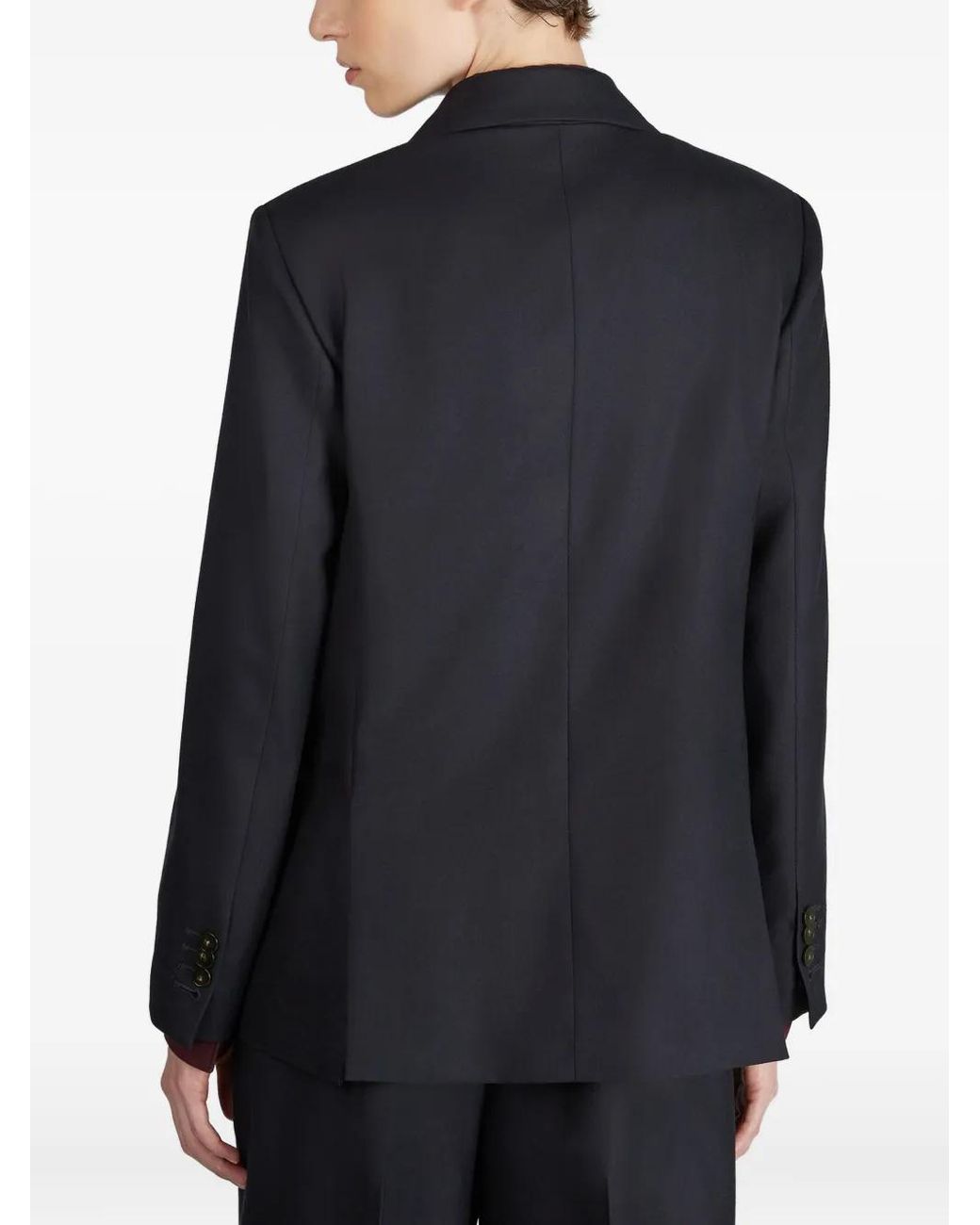 Montedoro Blue Double-Breasted Wool Blazer