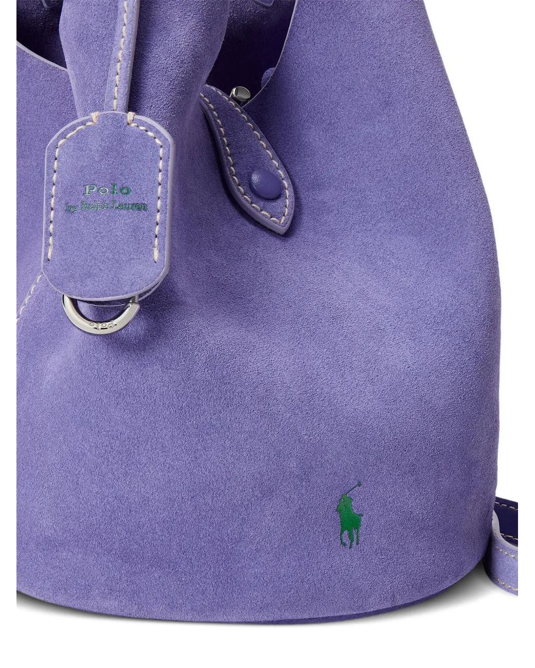 Polo Ralph Lauren Purple Polo Play Leather Tote Bag