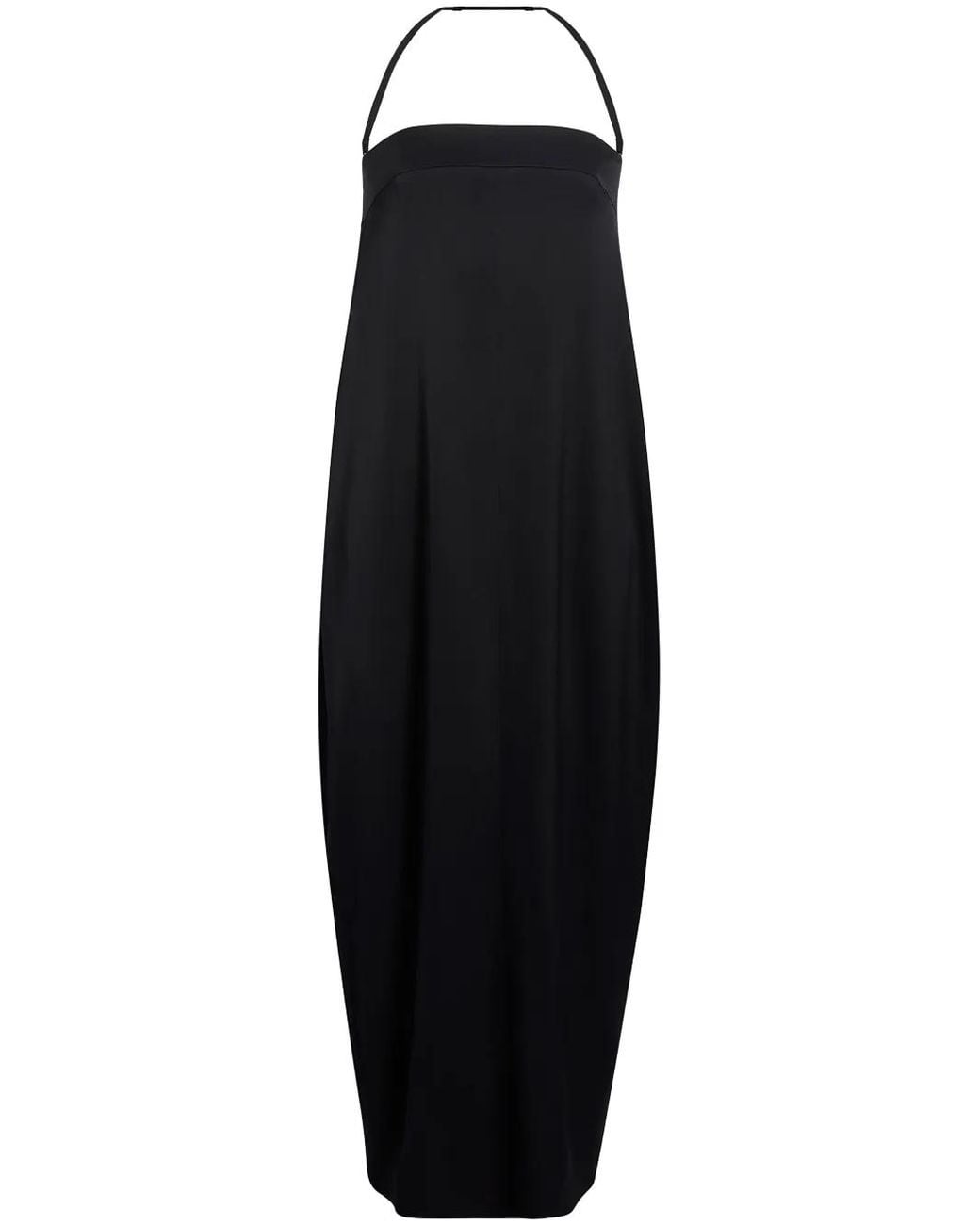 Another Tomorrow Black Cocoon Halterneck Maxi Dress