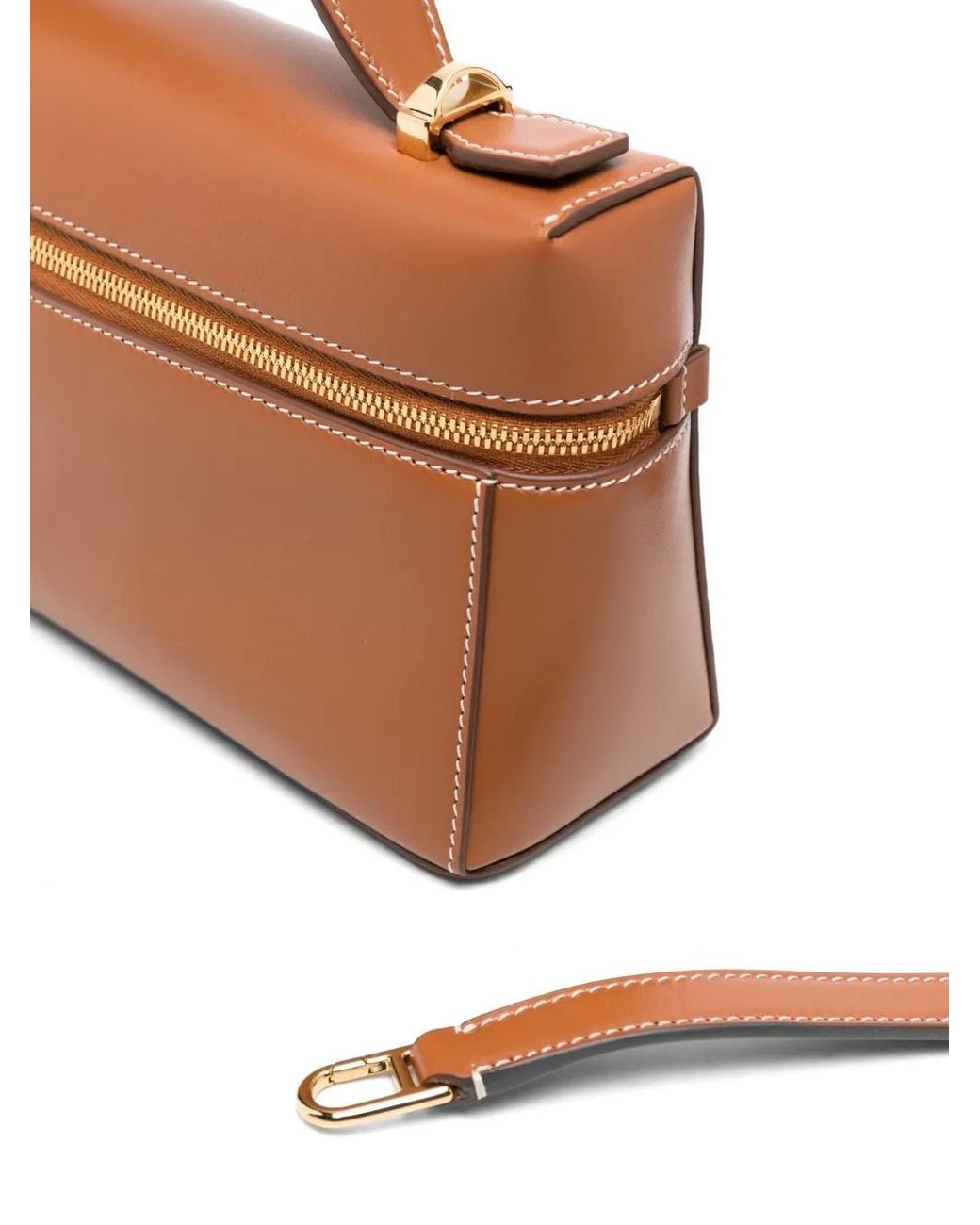 Loro Piana Brown Extra L23 Leather Shoulder Bag