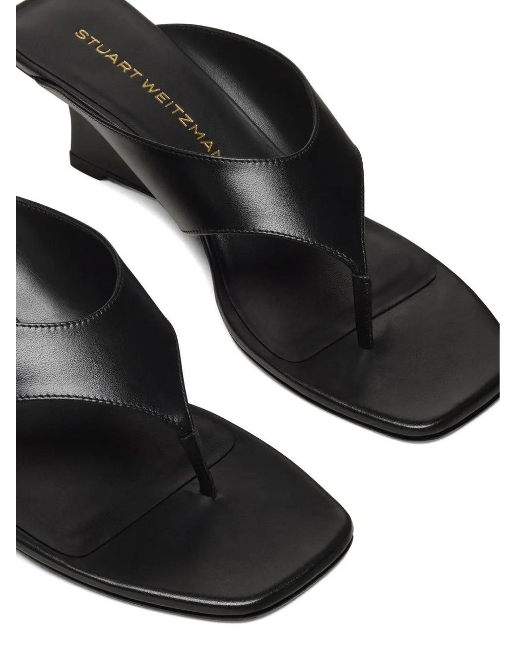 Stuart Weitzman White Vinnie Wedge Sandals