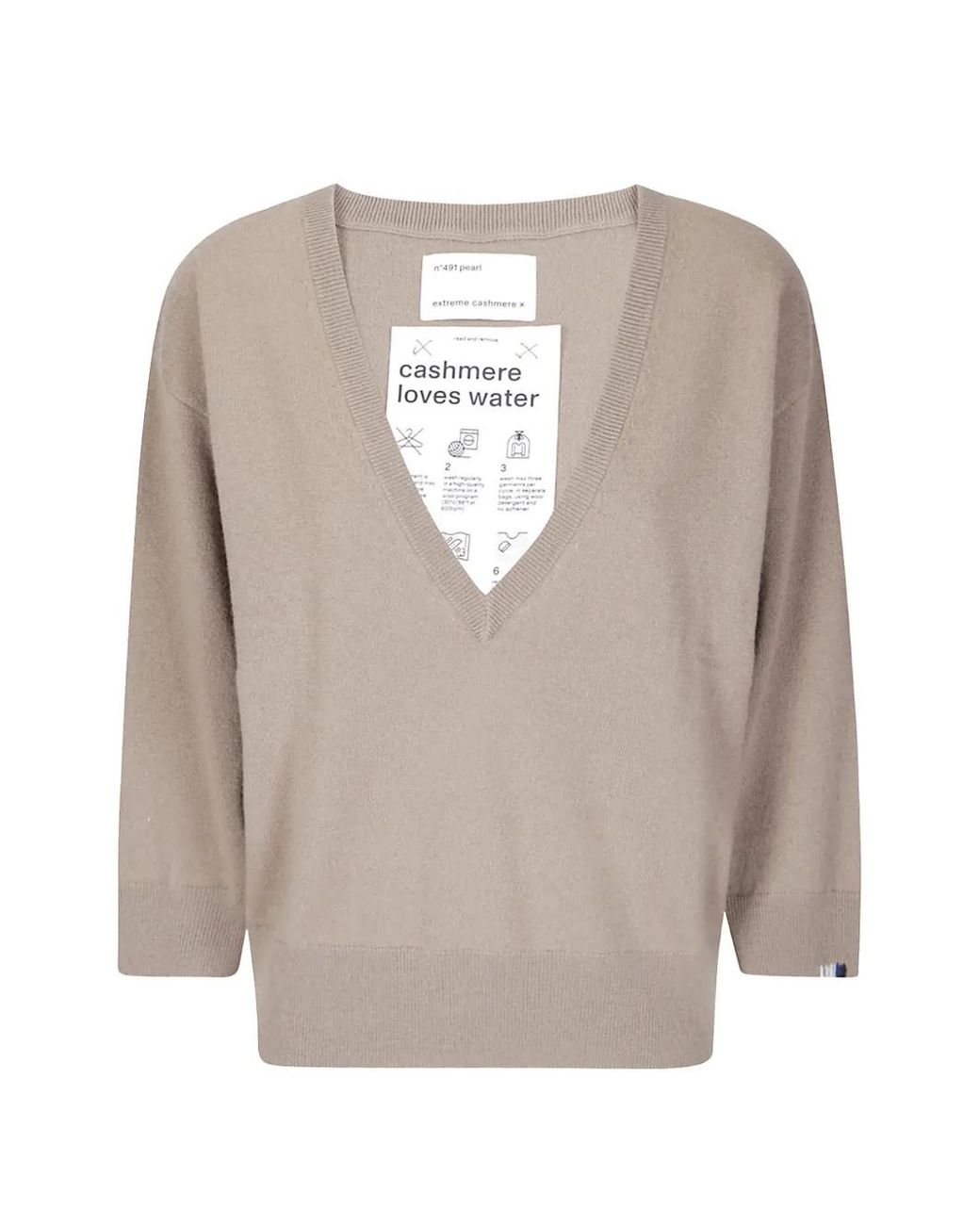 Extreme Cashmere Natural Pull Pearl À Col V