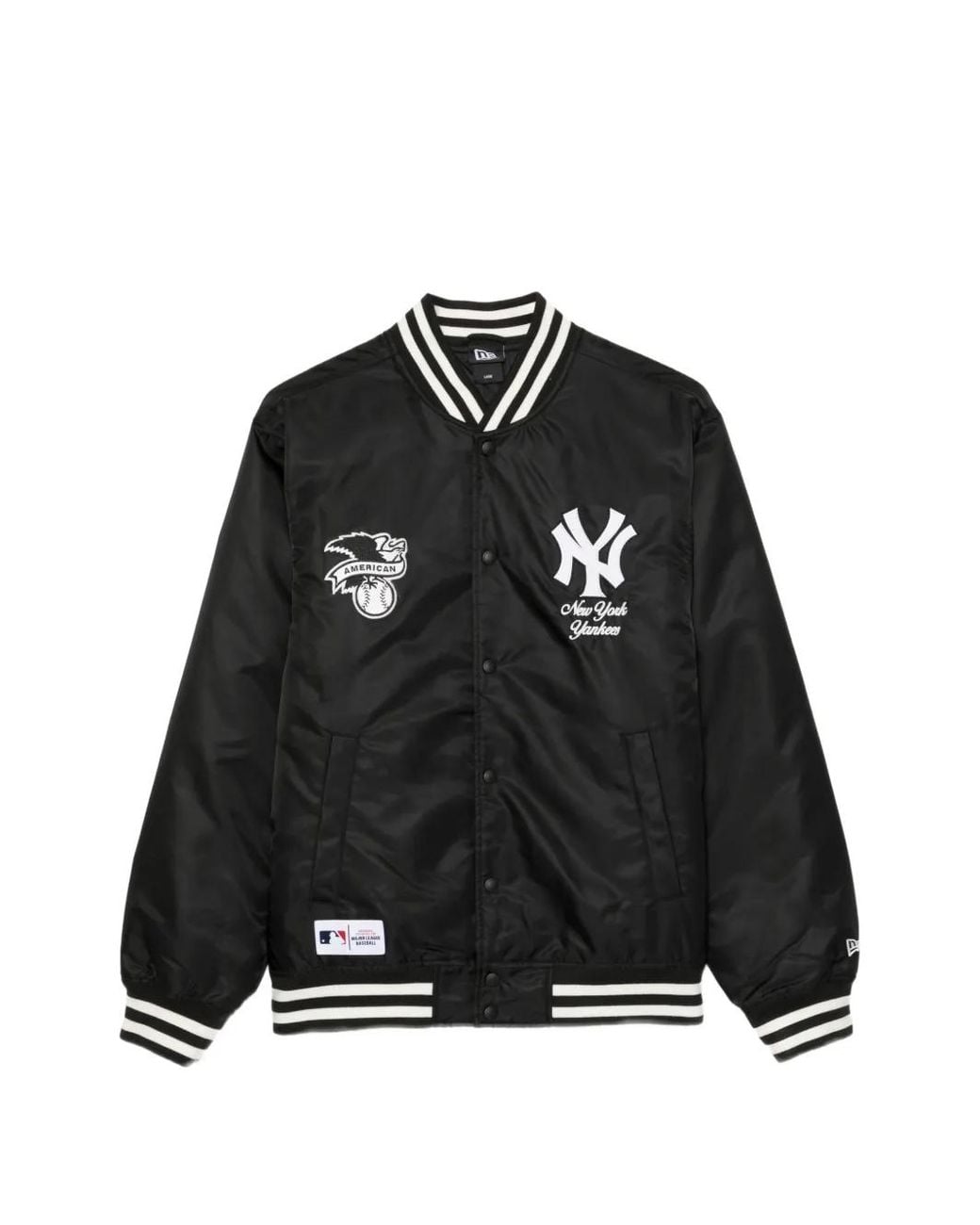KTZ Black New York Yankees Patch Jacket for men