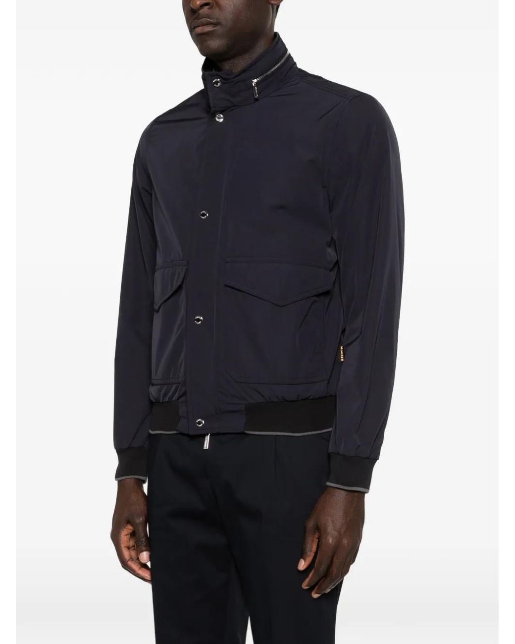 Moorer Blue Button-Up Jacket for men