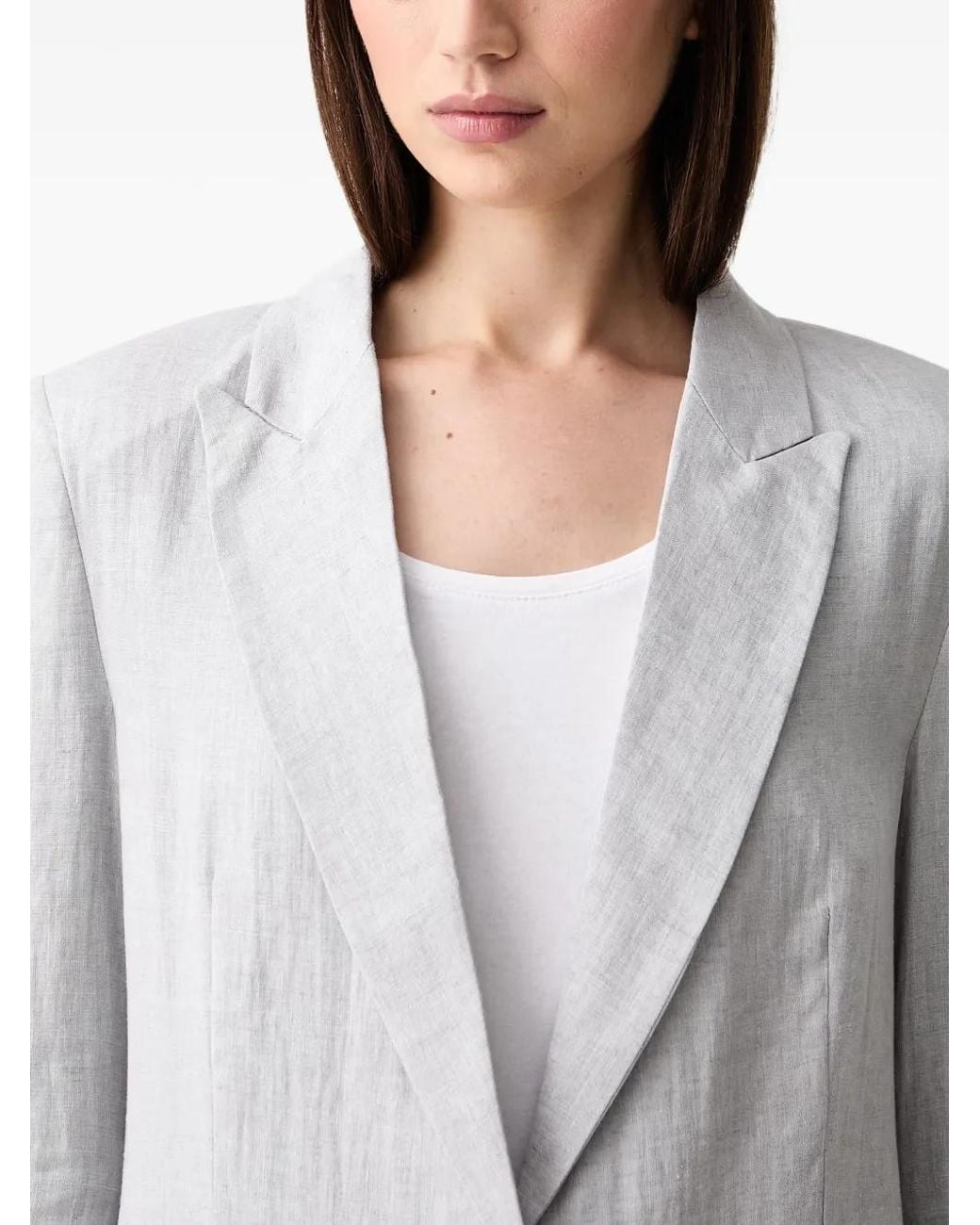 ViCOLO Gray Single-Breasted Notched-Lapels Blazer