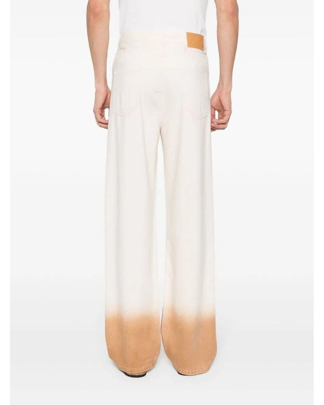 Alanui White Jeans Tie-Dye for men