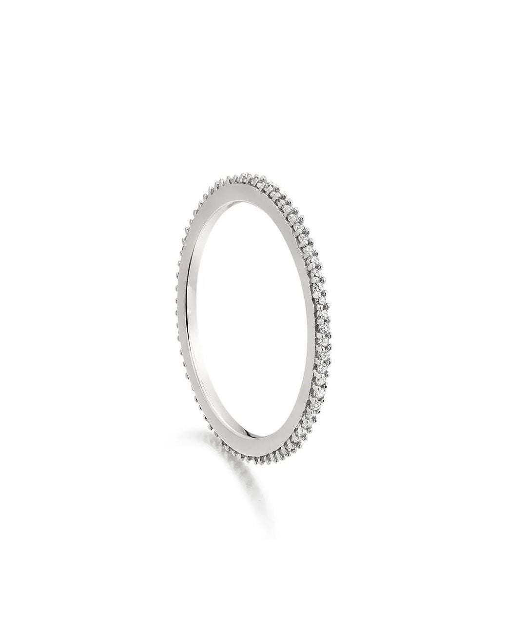 Monica Vinader Metallic Skinny Diamond Eternity Ring Luxury Gift