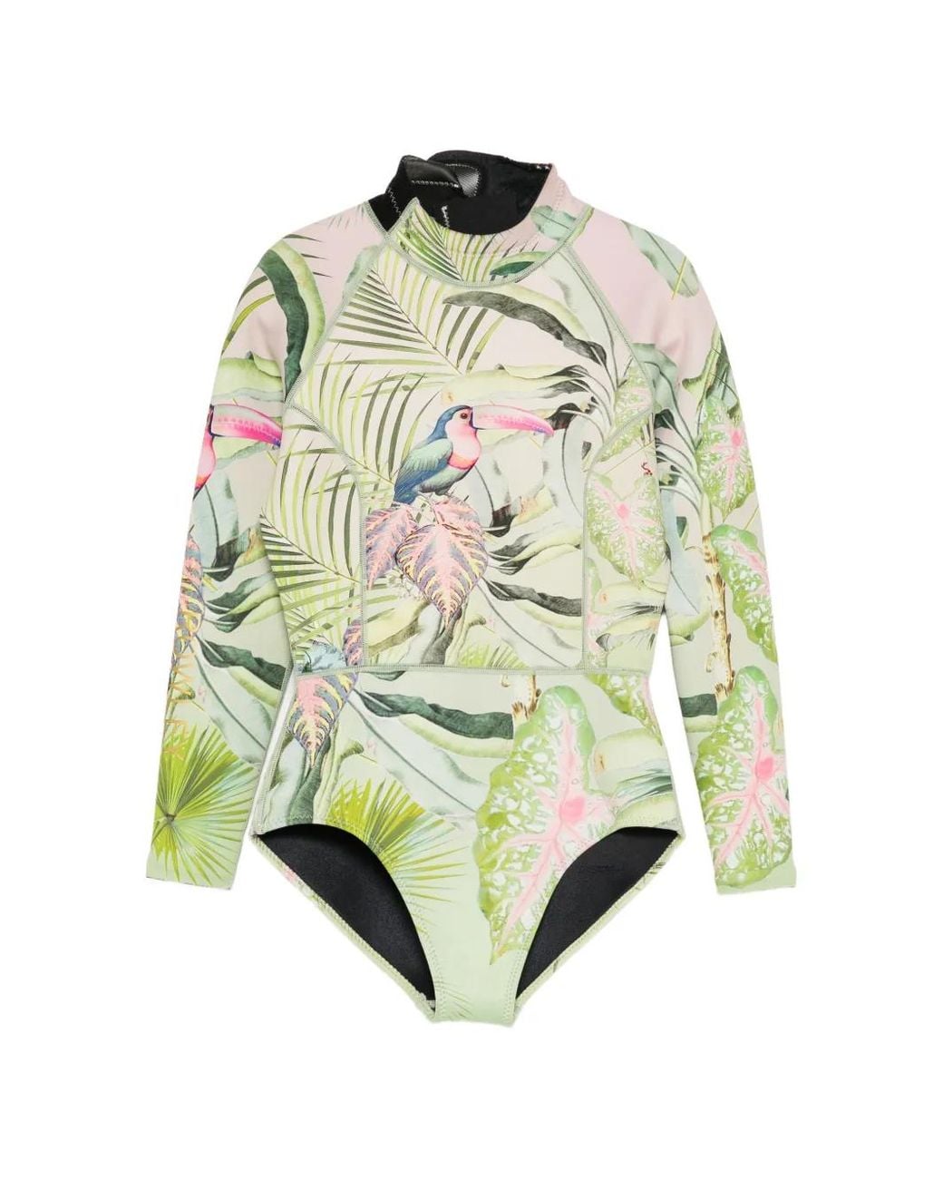 Cynthia Rowley White Combinaison De Surf À Imprimé Floral