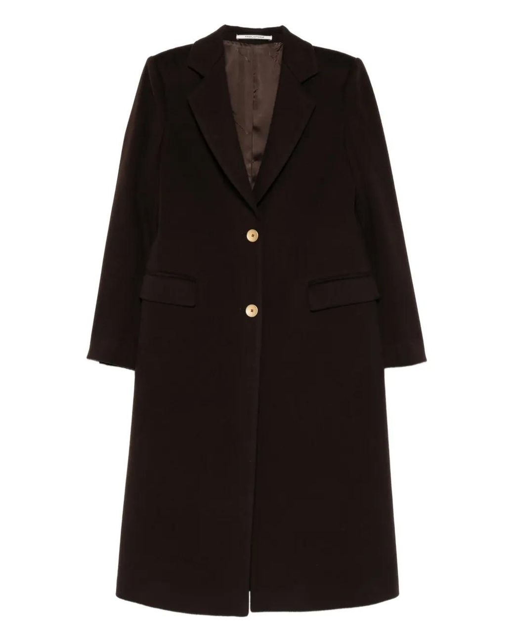 Tagliatore Black Buttoned Coat