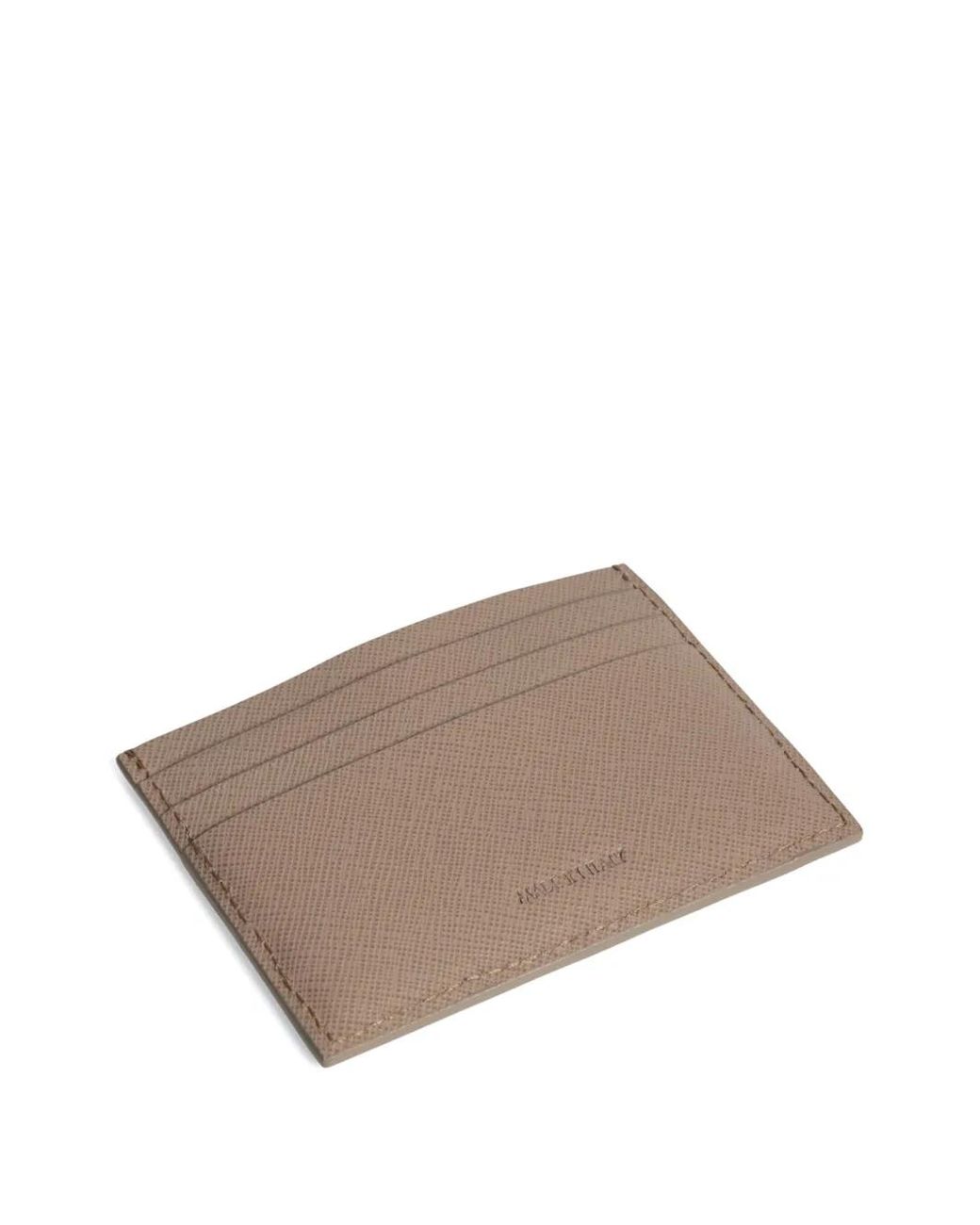 Fursac Brown Logo-Embossed Card Holder for men
