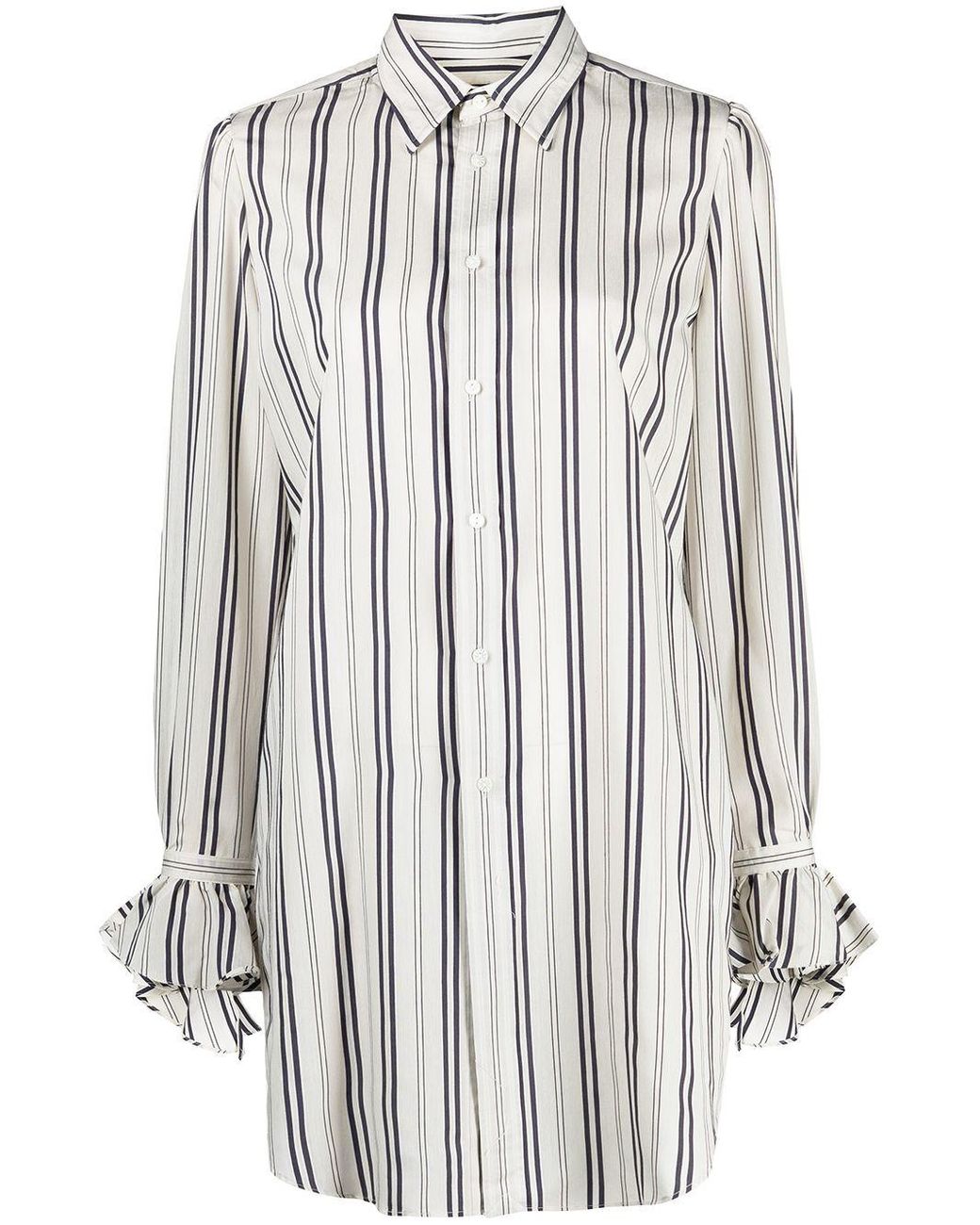 Polo Ralph Lauren Striped Oversized Shirt in White | Lyst