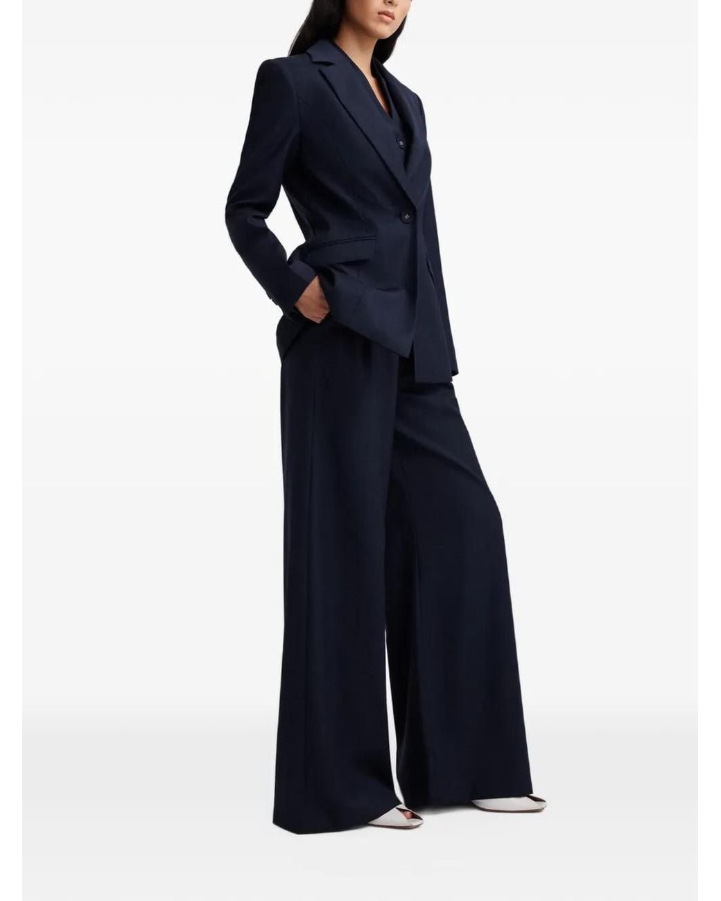 Anna Quan Blue Bardi Single-Breasted Blazer