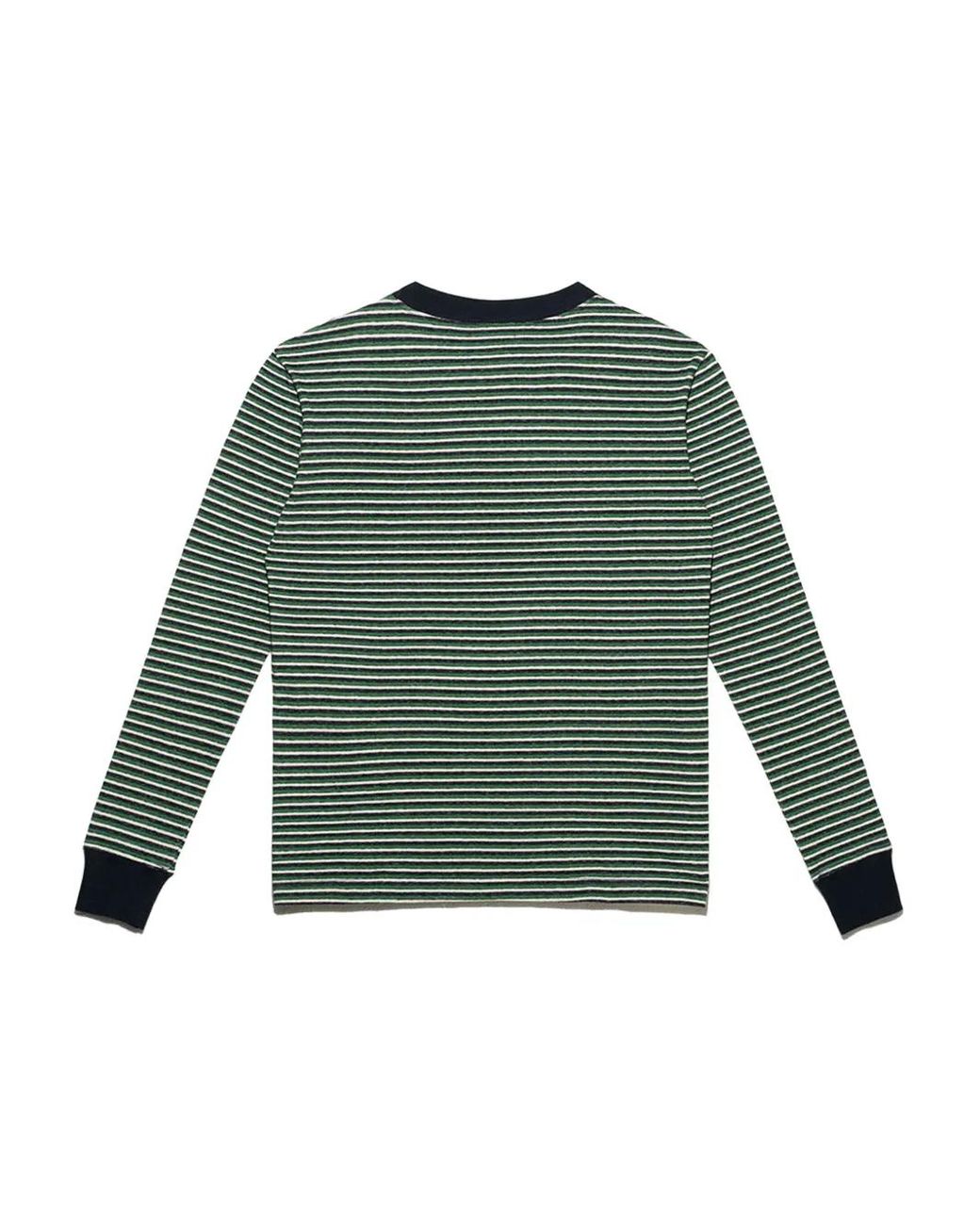 Mainless Green Striped Long-Sleeve Top