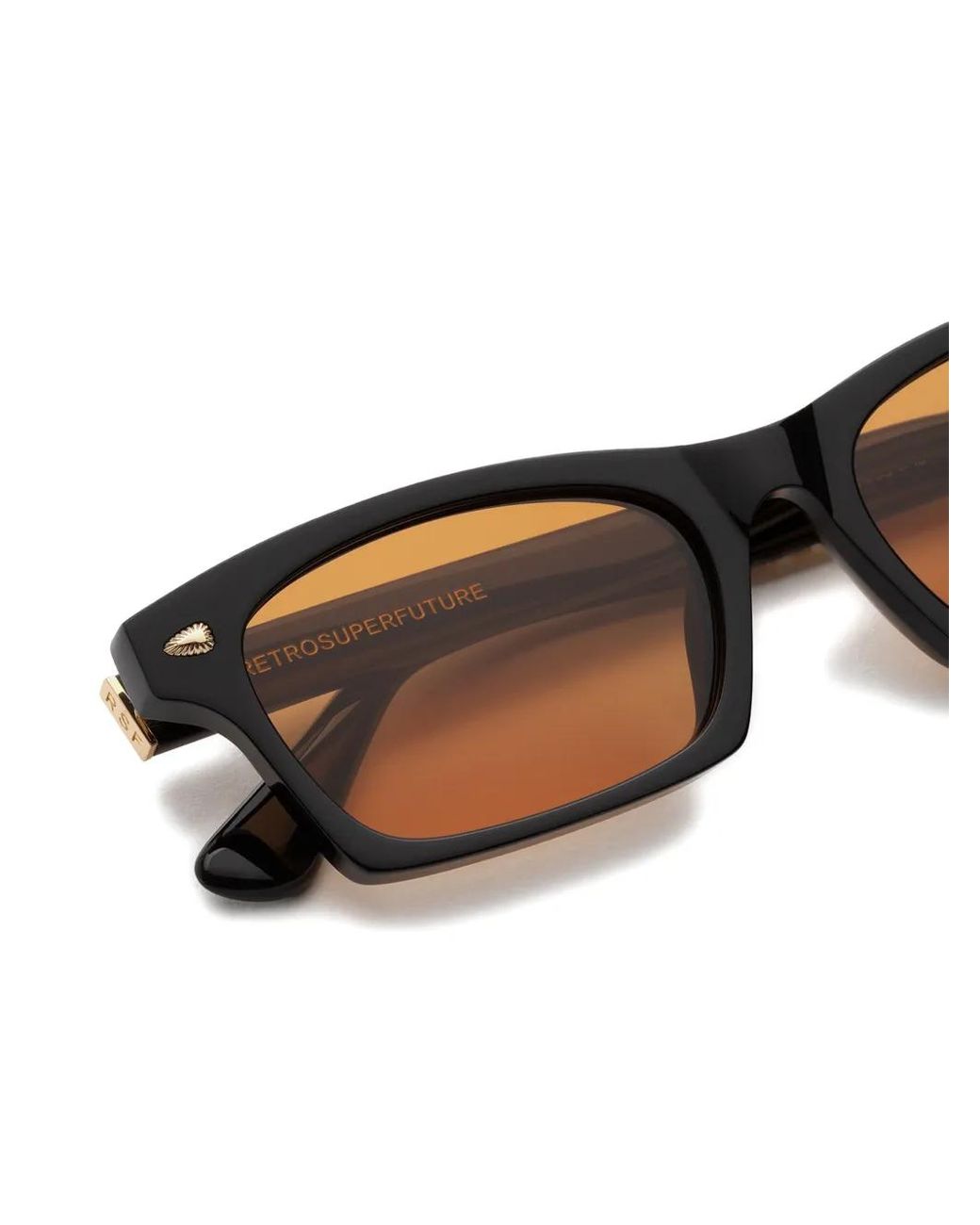 Retrosuperfuture Black Tayo Rectangle-Frame Sunglasses