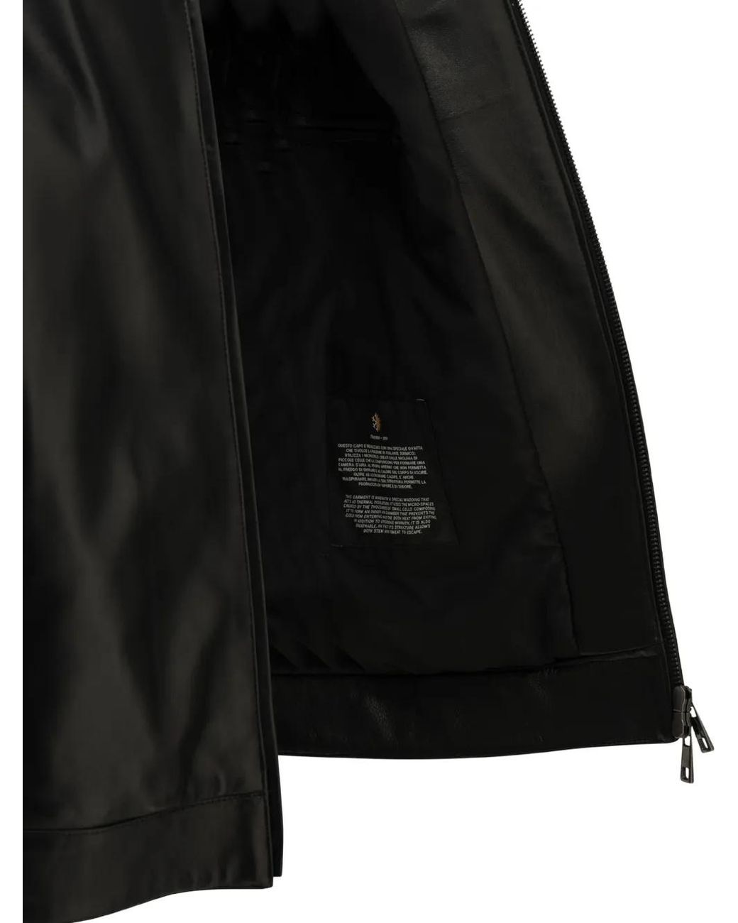 Altum Black Zip-Up Leather Jacket for men