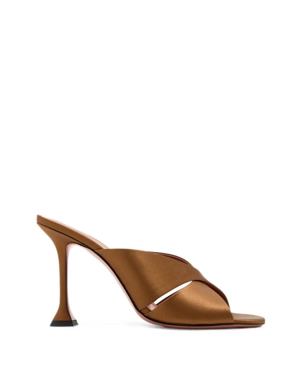 AMINA MUADDI Brown Salma Crossover-Strap Mules