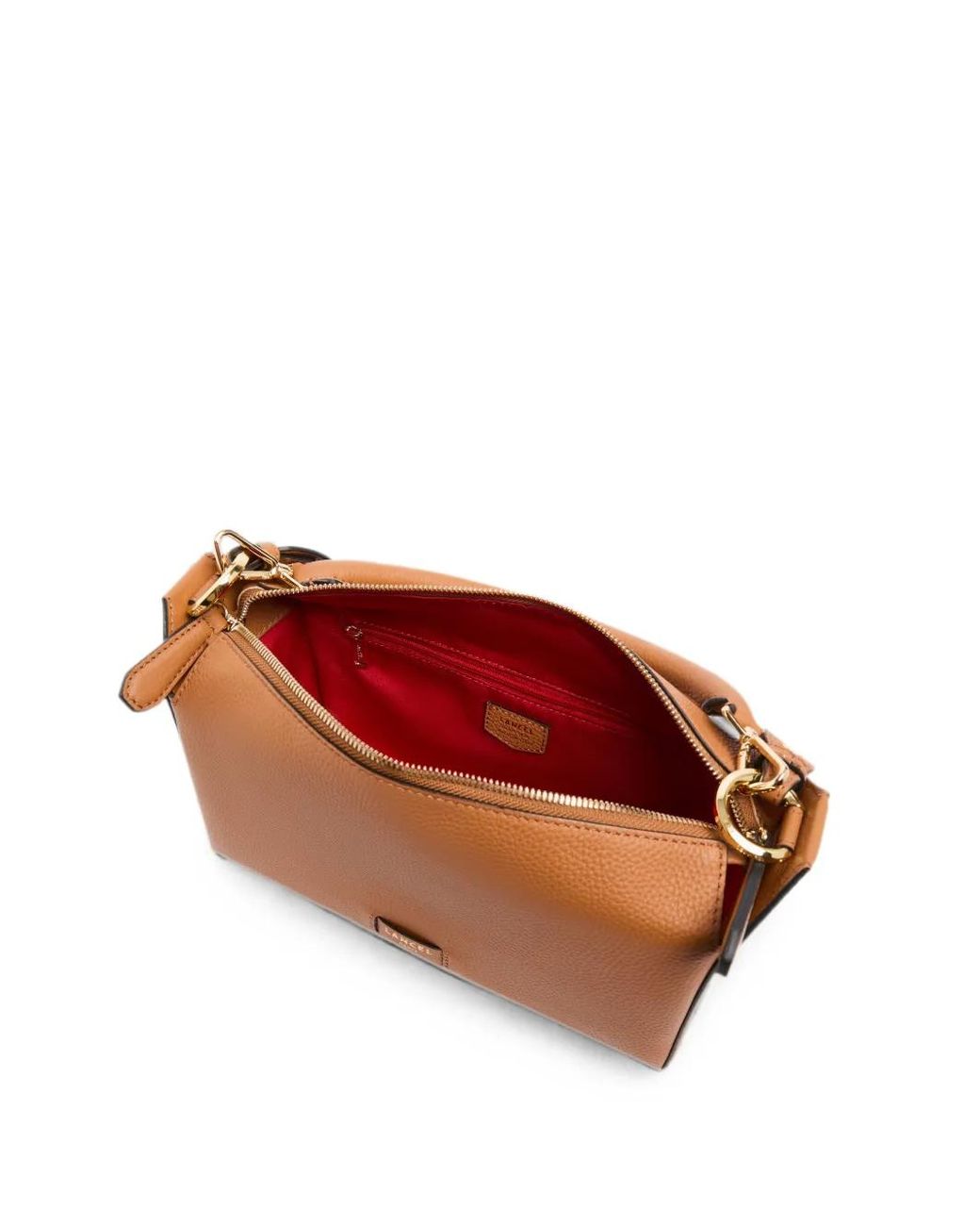 Lancel Brown Sac Porté Épaule Louison Format Moyen En Cuir Grainé