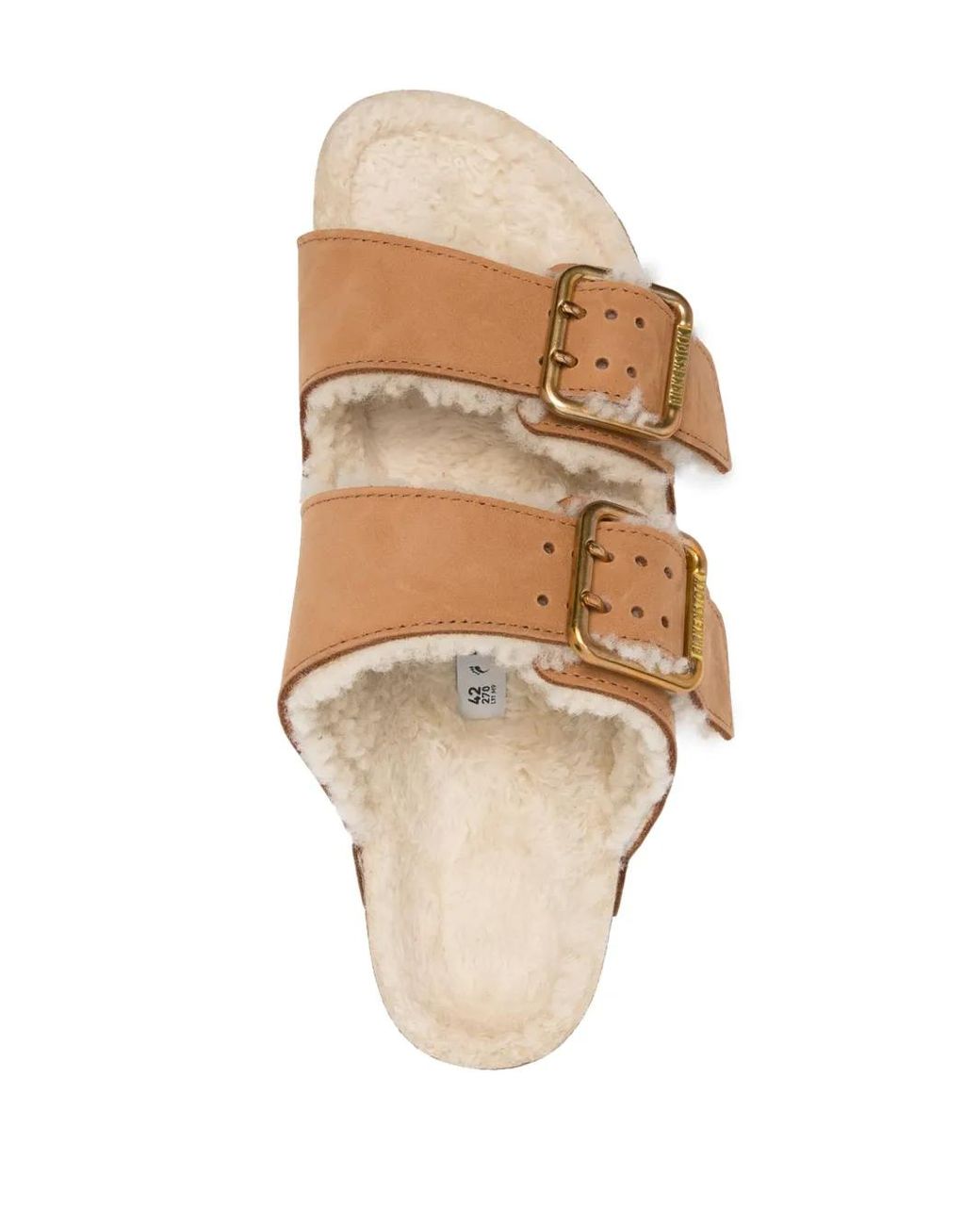 Birkenstock Brown Arizona Shearling Slippers for men