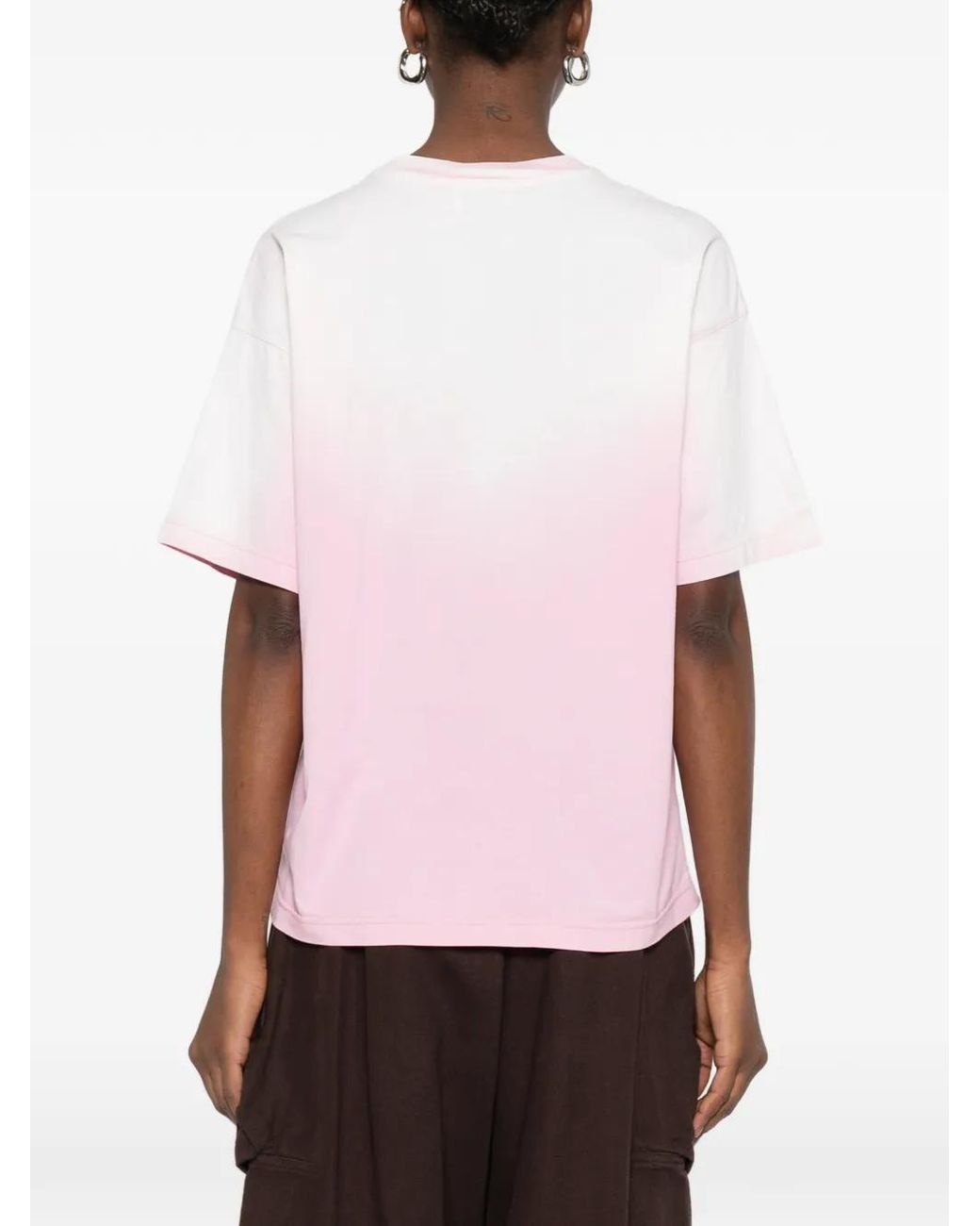 Moschino Pink Moschino Letter-Print T-Shirt
