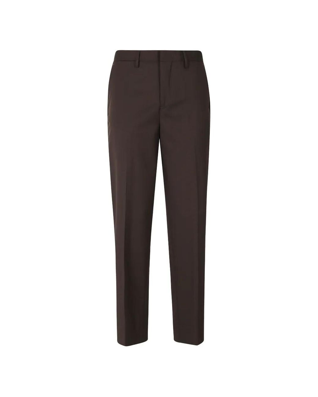 Briglia 1949 Brown Pressed-Crease Tailored Trousers