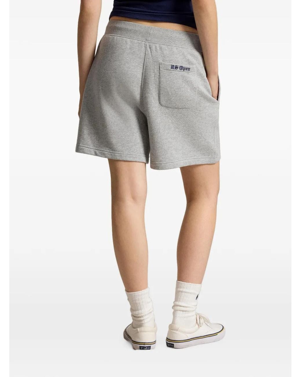 Polo Ralph Lauren Gray Logo-Embroidered Jersey Shorts