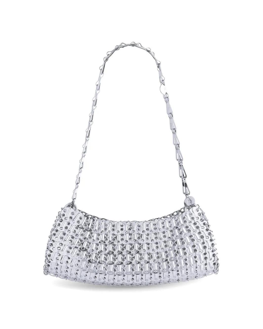 Rabanne White 1969 Nano Chainmail Shoulder Bag