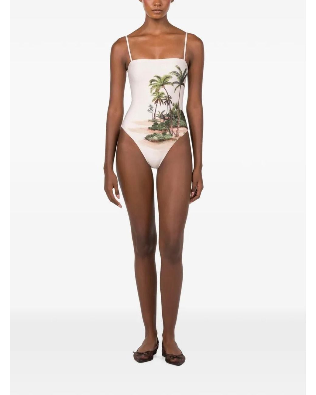 Agua Bendita White Durazno Arena Swimsuit