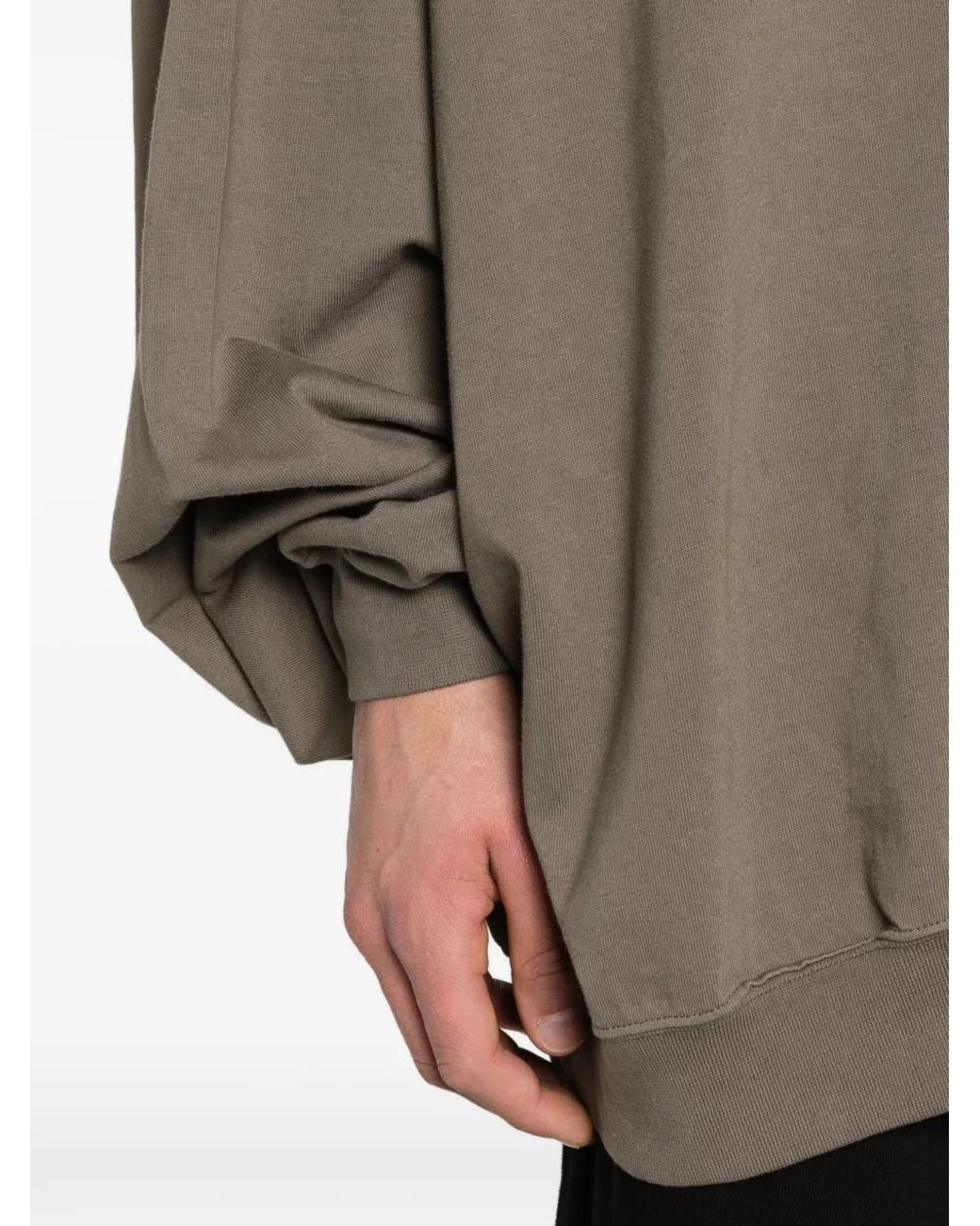 Rick Owens Brown Hun Tie-Detail Sweatshirt for men