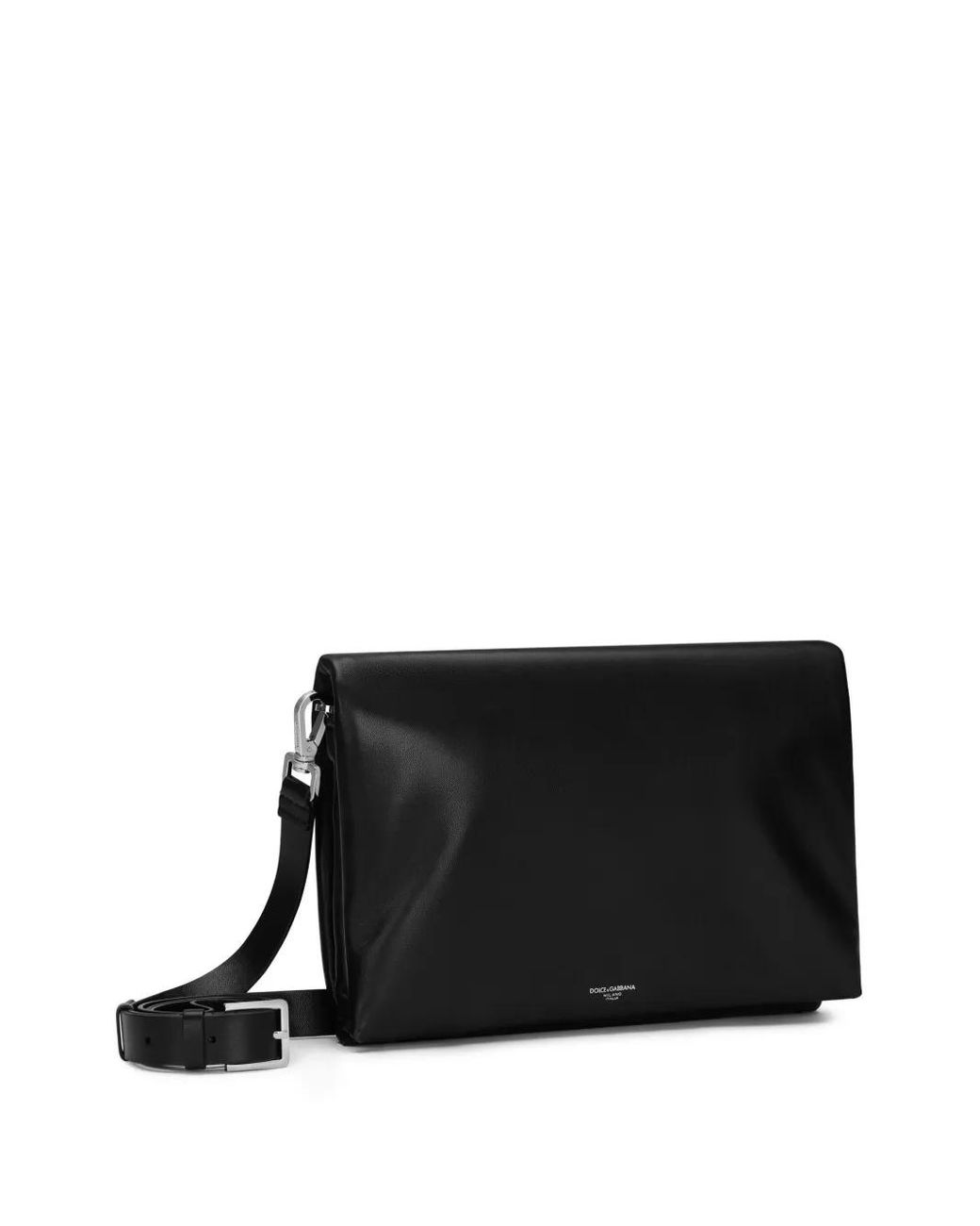 Dolce & Gabbana Black Logo-Print Clutch Bag for men