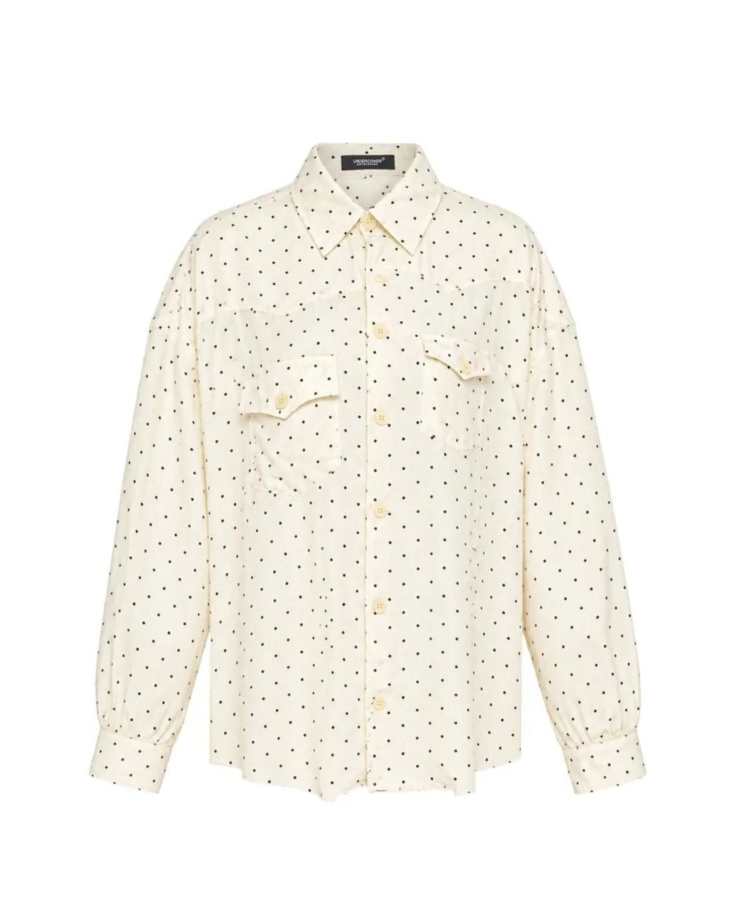 Undercover White Polka-Dot Western Shirt
