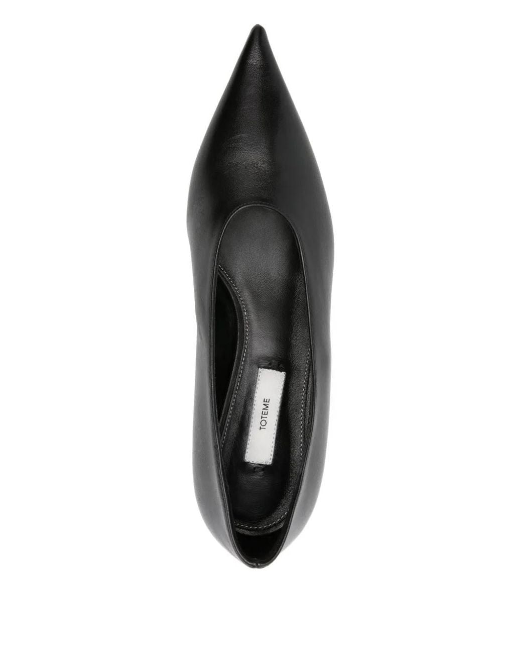 Totême Black Sharp Nappa Kitten Pumps