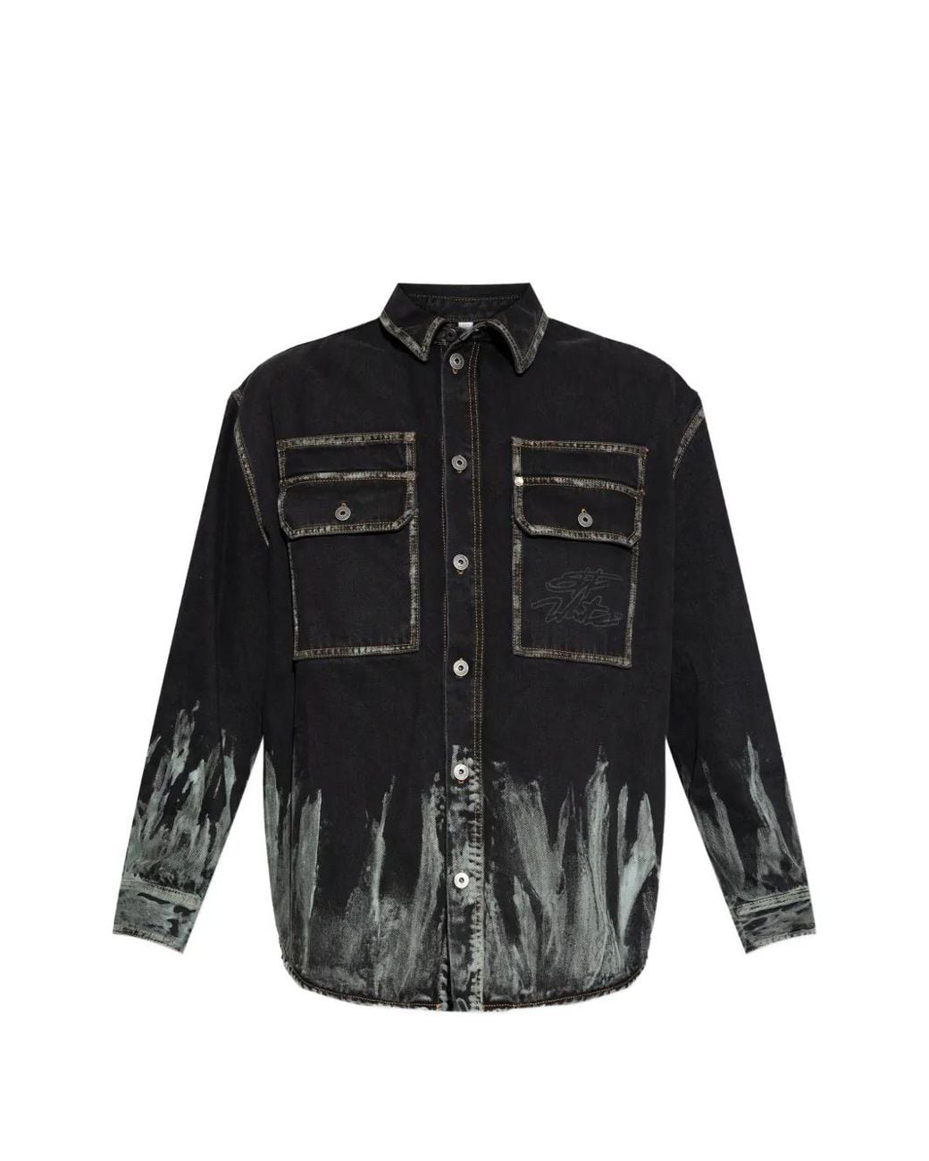 Sobrecamisa Con Bolsillos De Parche Off-White c/o Virgil Abloh de hombre de color Black