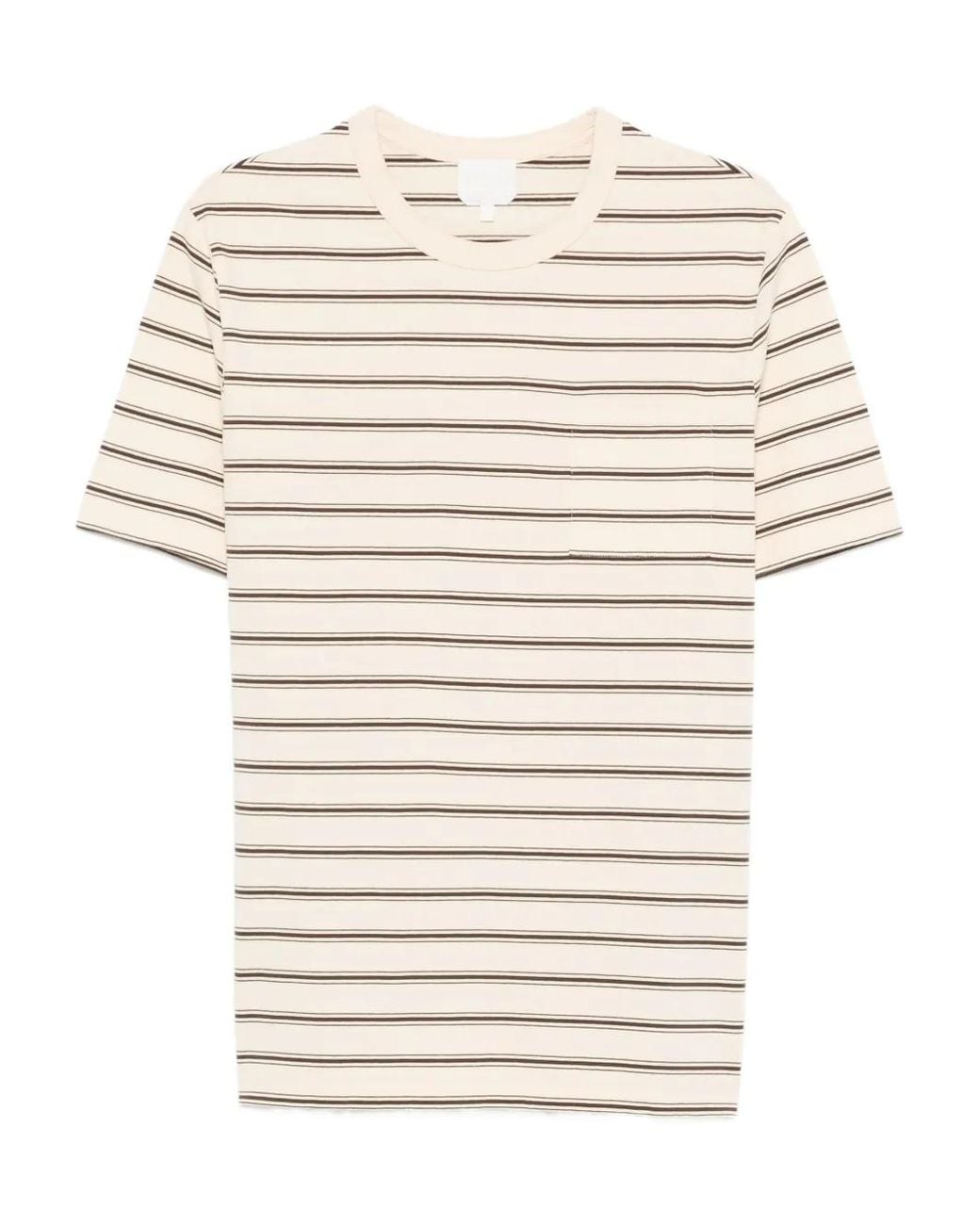 A.P.C. Natural Striped T-Shirt for men