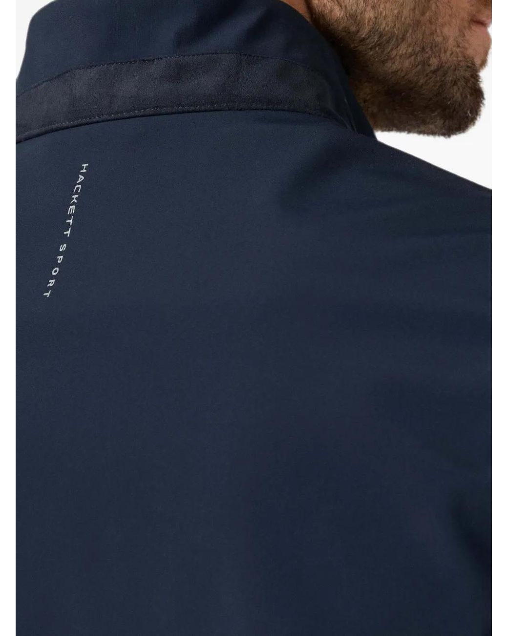 Hackett Blue Soft-Shell Zip-Up Gilet for men